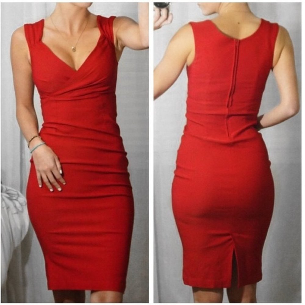 MODCLOTH'S LADY LOVE SONG DRESS RED 1X NWOT